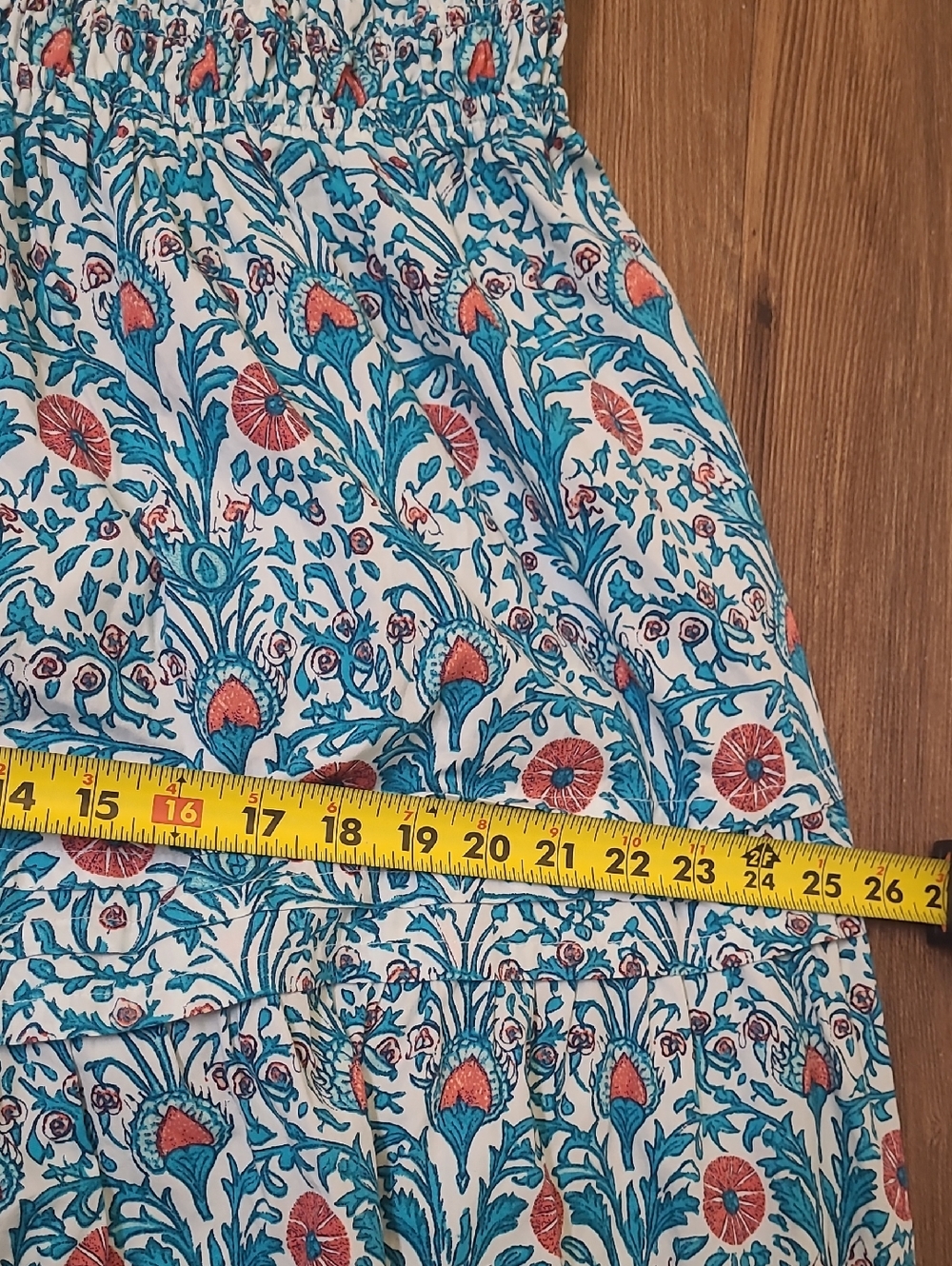 crown & ivy Teal and Coral Floral Maxi Dress - Picture 6 of 14
